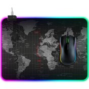 Resim Ally Dünya Desenli Rgb LED Işıklı Oyuncu Mouse Pad 300*250*4MM AL-34805 