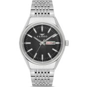 Resim Ferro FM43012A-A2 Quartz Çelik Gri Siyah Kadran 40 mm Erkek Kol Saati 