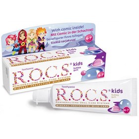 Resim Rocs Kids Balon Sakızlı Diş Macunu - 4-7 Yaş 