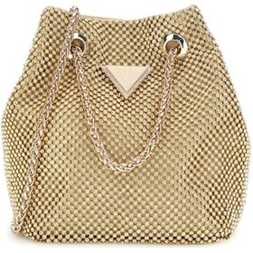 Resim Guess Kadın Bej Zalina Clutch El Çantası Sarı 