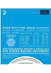 Resim D'addario Exl145 Elektro Gitar Teli 12-54 