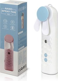 Resim Taşınabilir El Tipi Vantilatör 2'si 1 Arada Usb Su Püskürtme Mini Havalandırma Beyaz, 