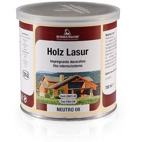 Resim Holz Lasur ( Wood Stain ) - Solvent Bazlı Ön Korumalı Ahşap Boyası - 0.75 Lt / BLACK 