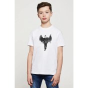 Resim Qivi Lucifer King Of Hell Upscaled Baskılı Çocuk Beyaz T-Shirt 