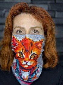 Resim Motobros Kedi Desenli Bafbuff Bandana Boyunluk 