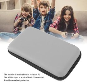 Resim YENİ 3DS XL için Taşıma Çantası, Süper NES Sürümü, YENİ 2DS XL, YENİ 3DS LL, 3DS XL için, 3DS LL için, 8 Oyun Yuvası ile Sert Koruyucu Kabuk Seyahat Çantası, Su Geçirmez PU ve Sert EVA 