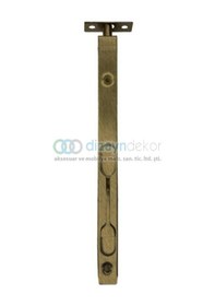 Resim Antik Bronz Gömme Kapı Sürgüsü 20 Cm 