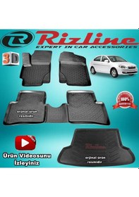 Resim Accent Era 3D Paspas+Bagaj Havuzu Siyah 2006-2012 Arası Rizline N11.29553 