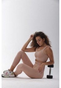 Resim Playsportswear Seamless Pudra Toparlayıcı Sporcu Bra Pudra 