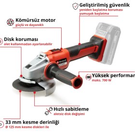 Resim Einhell Professional Akülü Avuç Taşlama AXXIO 18/125 Q Li-Solo Power X-Change (18 V, 700 W, 125 mm disk Ø, 33 mm kesme derinliği, kömürsüz, Quick-Fix oluk, kesme diski ve akü dahil değildir) - 4431151 
