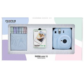 Resim Instax mini 12 Yeşil Fotoğraf Makinesi 10'lu Film ve Mandal Bundle Box 