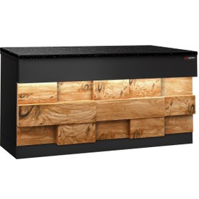 Resim Kasa Bankosu TORONTO - 1800mm - Ahşap Ön Panel - Siyah Granit Çalışma Tezgahı 