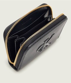 Resim Calvin Klein Kadın Ck Desenli Fermuar Kapamalı Kart Bölmeli Siyah Cüzdan Lv04f1154g-ub1-12074 Siyah 