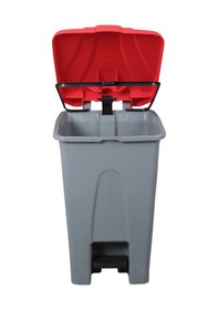 Resim Safell Plastik Pedallı Çöp Kovası 70 Lt - Çöp Konteyneri -Kırmızı 
