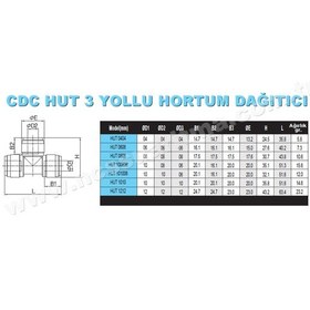 Resim 12 Mm X 12 Mm X 12 Mm.Üç Yollu Hortum Dağıtıcı Metrik Konnektör 