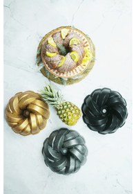 Resim Mozaik Döküm Kek Kalıbı 26cm Gold Gold 