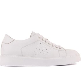 Resim Sail Lakers - Beyaz Deri Bağcıklı Erkek Sneaker 