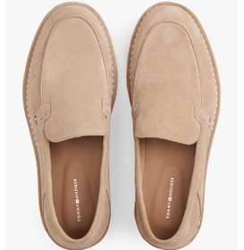 Resim Tommy Hilfiger Erkek Dikişli Bej Süet Loafer-13418 Bej 