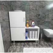 Resim Moonlife 2 Kapaklı L Çok Amaçlı Banyo Dolabı Beyaz 
