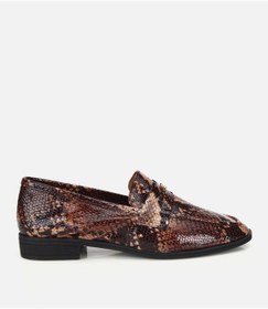 Resim Hotiç Kadın Deri Kahverengi Yılan Baskılı Klasik Loafer 01ayh323400a480 01ayh323400a480 