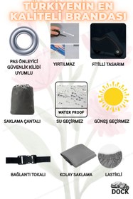 Resim Dock VİNLEKS BMW R1150 GS KİLİT UYUMLU GRİ MOTOSİKLET BRANDASI(ÜSTÜN KORUMA) 