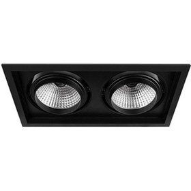 Resim Goya Gy-3042-30 2X28W Cob Ledli Mağaza Armatürü Siyah Kasa Beyaz Siyah 