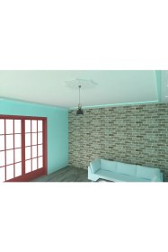 Resim Motifpiyer Lamba Tavan Göbeği-Sekizgen-egri-52-56cm-2 Adet 