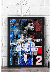 Resim Joel Embiid Çerçeveli Tablo - Basketbol Nba Posteri Tablo 