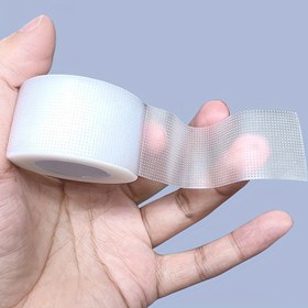 Resim 1 adet Su Geçirmez Nefes Alabilir Tıbbi Bant, Şeffaf Atletik Spor Bandı, PE Yapışkanlı, Lateks İçermeyen, Yüksek Yapışma, Yırtılabilir, Bandajlama, Sarma ve Destek İçin 