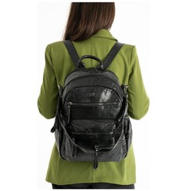 Resim Y.s.deri Kadın Sırt Çantası Fonksiyonel Kullanım Omuz Çapraz Askılı Bayan Sırt Çantası 35 25 Cm 001 