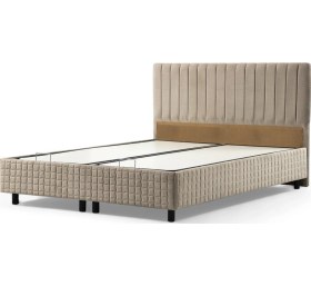 Resim Safir Bazalı Karyola - Bej 160x200 160 x 200 CM 