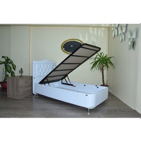 Resim Baza Tay Tüy Beyaz Sunideri Silinir Kumaş Model Metal Çelik Fırın Boya İskelet 90*190 cm El Yapım 