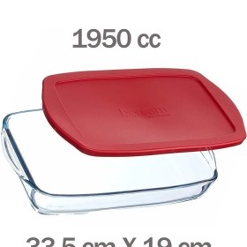 Resim Feyza Design Kırmızı Kapaklı Borcam Seti - 4'lü, Şık ve Dayanıklı Mutfak Gereçleri 