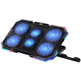 Resim Hepta Collection Serisi M6 R-TYPE 15-17 inch Uyumlu 2200 RPM, RGB Işıklı, 6 Fan, Telefon Stand, 2 USB Notebook Soğutu 