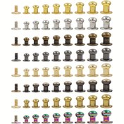 Resim 20-25 adet Metal Yuvarlak Başlıklı Vida Rivetleri Alaşım Vida DIY Deri El Sanatları, Çantalar, Kemerler, Saat Kayışları, Hamoshop 