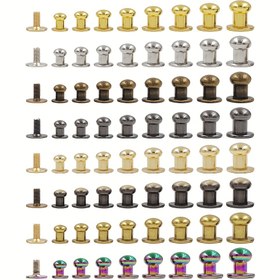 Resim 20-25 adet Metal Yuvarlak Başlıklı Vida Rivetleri Alaşım Vida DIY Deri El Sanatları, Çantalar, Kemerler, Saat Kayışları, Hamoshop 