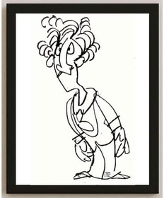 Resim Nezih Danyal Tipler Kişiye Özel Sertifikalı Sınırlı Fine Art Karikatür Baskı NTP00041 