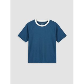 Resim LC Waikiki Lcw Kids Indigo Bisiklet Yaka Kız Çocuk Tişört ve Eşofman Altı 