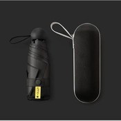 Resim Elmpaly Siyah Lüks Kompakt Güneş Şemsiyesi Upf 50+ Ve Hafif Alüminyum 