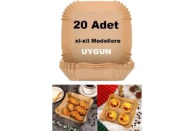 Resim SHC4200 Büyük Boy Air Fryer Fritöz Pişirme Kağıdı 20 Adet 