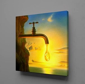 Resim Musluk Kanvas Tablo 140x140cm 
