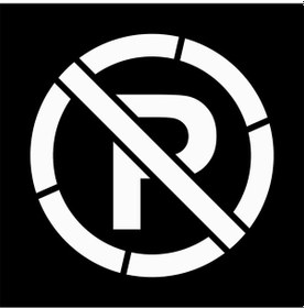 Resim Park Yasak Şablonu Park Yapılmaz Sembolü Otopark Boyama Şablonu 100x100 Cm 