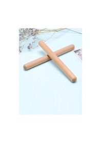 Resim 1 Çift Ahşap Ritim Çubuk Seti 2 Adet Çocuk Bebek Ritim Çubuğu 