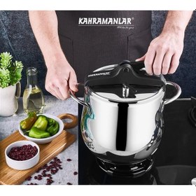 Resim Kahramanlar 12 L Platin Güveç Düdüklü Tencere Gümüş - Siyah 