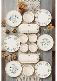 Resim Kitchen Life D-Harma Stackable 14 Parça 6 Kişilik Kahvaltı Takımı Çok Renkli 