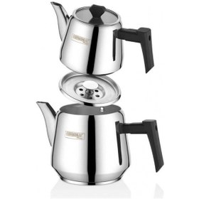 Resim Kahramanlar Kah 1034 Luna Orta Boy Çelik Çaydanlık Gri 