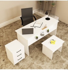 Resim KALENDER DEKOR MERKÜR-1-2-3 OFİS BÜRO MASASI TAKIMI MRK01 