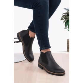 Resim ZegeShoes Chelsea Erkek Kışlık Bot Suni Deri Malzeme ile Lastikli 