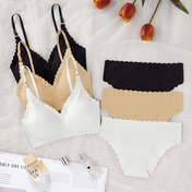 Resim 3 Parça Rahat Dikişsiz Kadın İç Çamaşırı Seti 