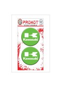 Resim Logo Kawasaki Tasarımlı 3d Kabartmalı Damla Sticker 5cmx5cm 01 